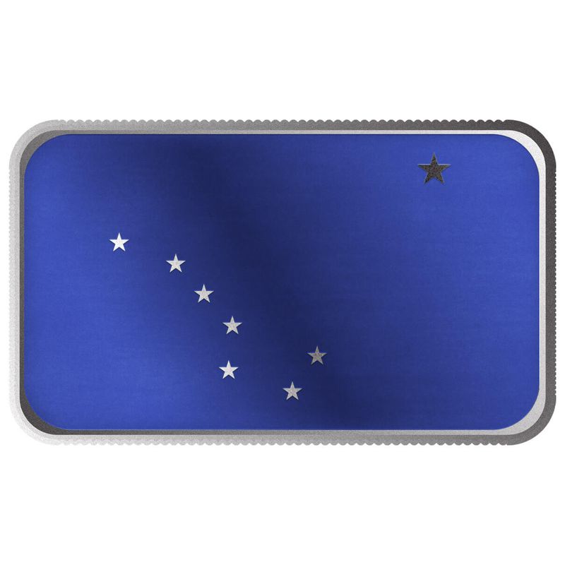 2024 Scottsdale Mint United States Flag Series 1 Troy Ounce 999 Fine Silver Alaska