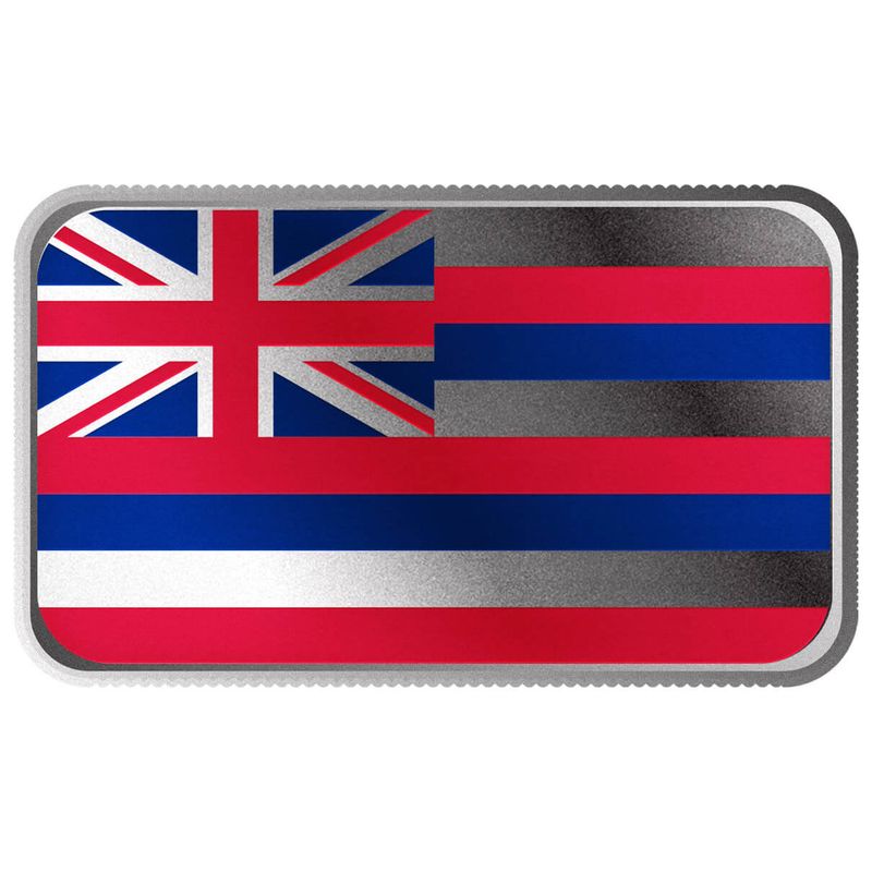 2024 Scottsdale Mint United States Flag Series 1 Troy Ounce 999 Fine Silver Hawaii