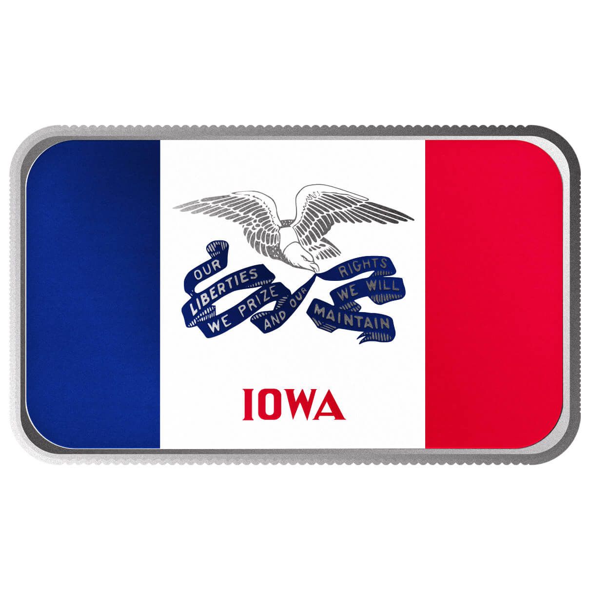 2024 Scottsdale Mint United States Flag Series 1 Troy Ounce 999 Fine Silver Iowa