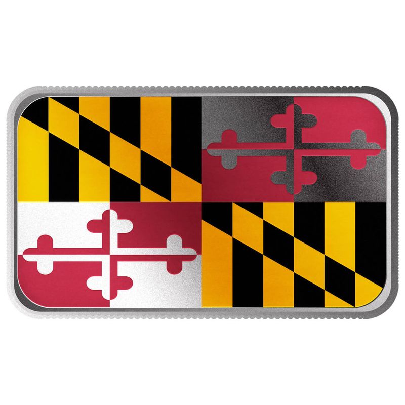 2024 Scottsdale Mint United States Flag Series 1 Troy Ounce 999 Fine Silver Maryland