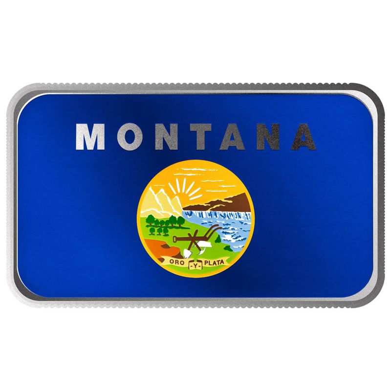 2024 Scottsdale Mint United States Flag Series 1 Troy Ounce 999 Fine Silver Montana