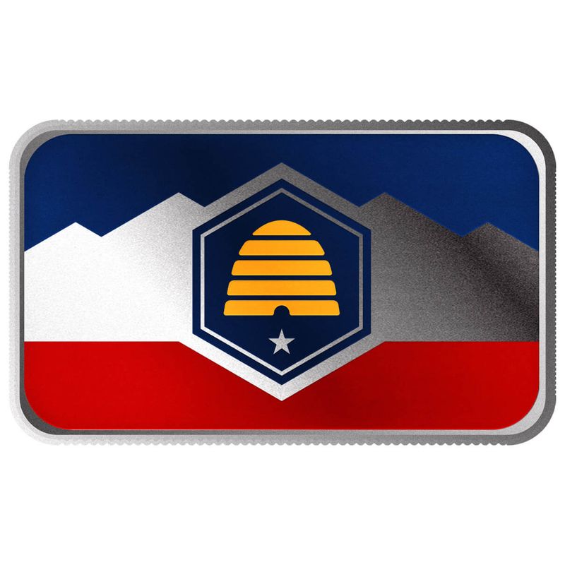 2024 Scottsdale Mint United States Flag Series 1 Troy Ounce 999 Fine Silver Utah