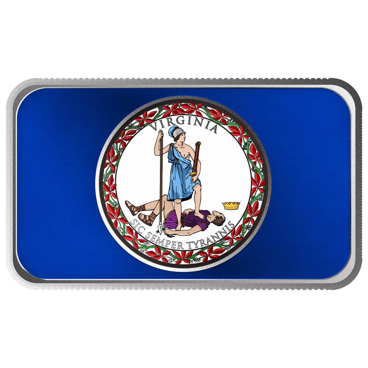 2024 Scottsdale Mint United States Flag Series 1 Troy Ounce 999 Fine Silver Virginia