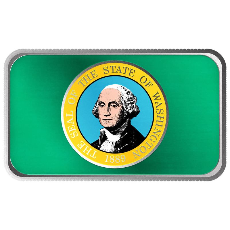 2024 Scottsdale Mint United States Flag Series 1 Troy Ounce 999 Fine Silver Washington