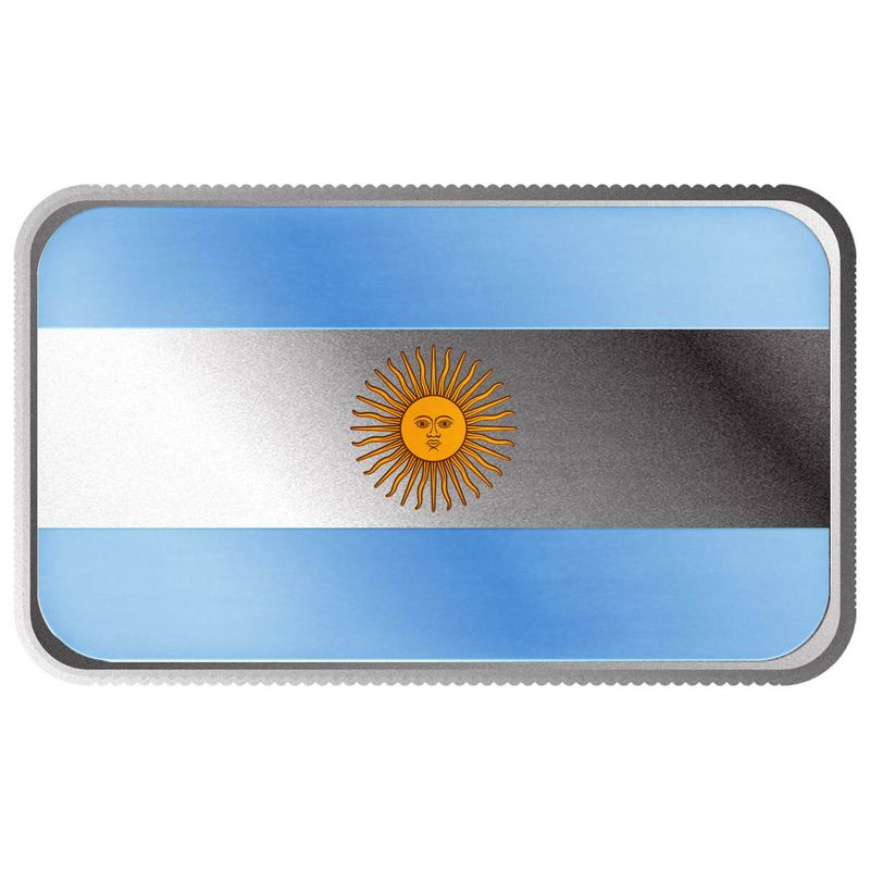 2024 Scottsdale Mint World Flag Series 1 Troy Ounce 999 Fine Silver Argentina