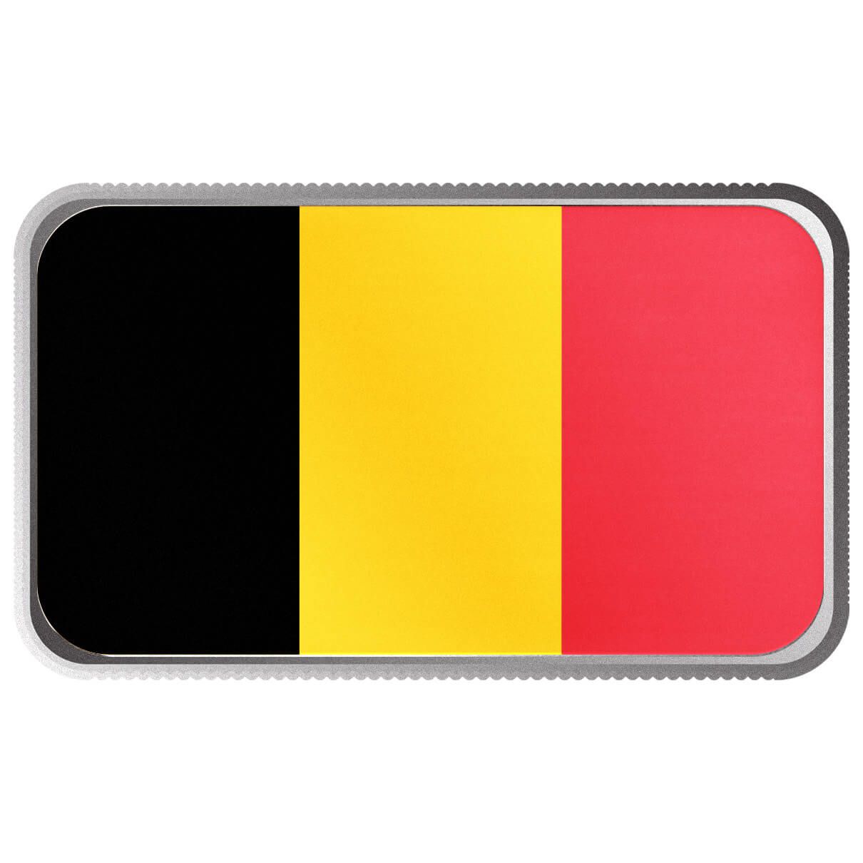 2024 Scottsdale Mint World Flag Series 1 Troy Ounce 999 Fine Silver Belgium