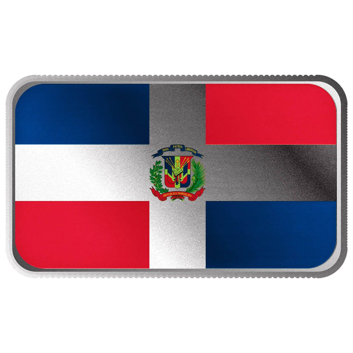 2024 Scottsdale Mint World Flag Series 1 Troy Ounce 999 Fine Silver Dominican Republic