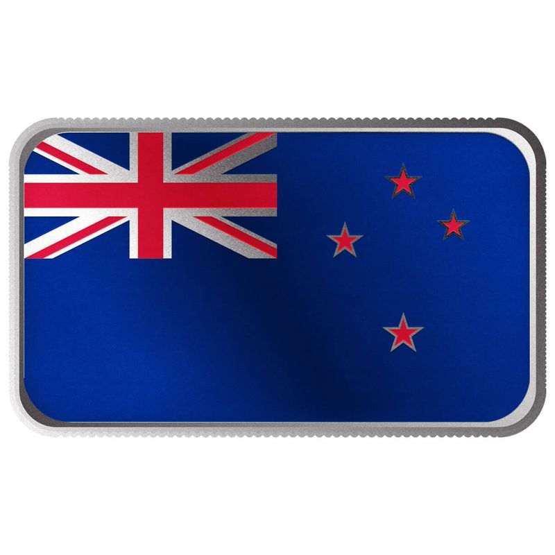 2024 Scottsdale Mint World Flag Series 1 Troy Ounce 999 Fine Silver New Zealand