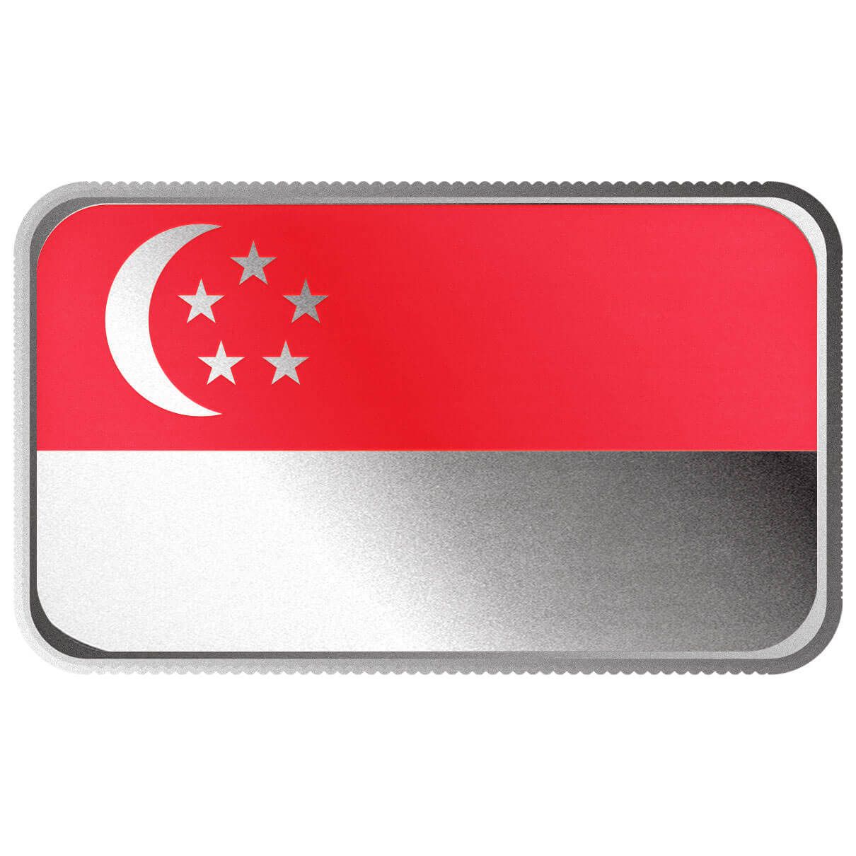 2024 Scottsdale Mint World Flag Series 1 Troy Ounce 999 Fine Silver Singapore