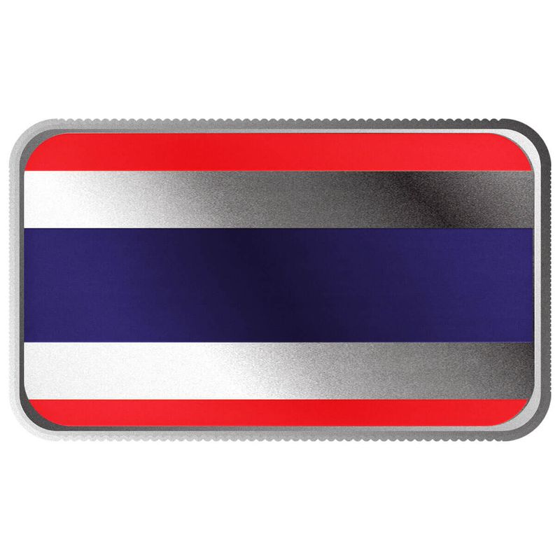 2024 Scottsdale Mint World Flag Series 1 Troy Ounce 999 Fine Silver Thailand