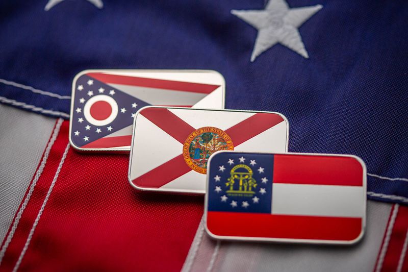 Silver Color Collectible Bullion Bars And Rounds