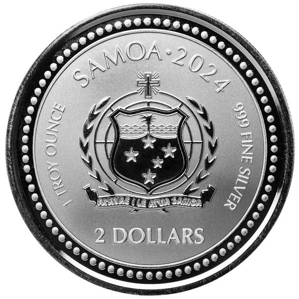 2024 Scottsdale Mint Samoa The Jesus Collection Genesis Jesus As Creator 1 Troy Ounce 999 Fine Silver Proof Like Legal Tender Coin 03