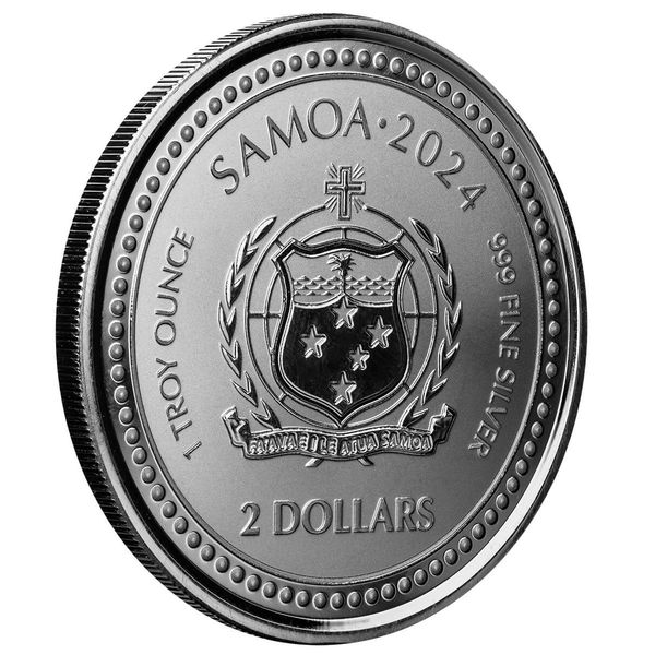 2024 Scottsdale Mint Samoa The Jesus Collection Genesis Jesus As Creator 1 Troy Ounce 999 Fine Silver Proof Like Legal Tender Coin 04