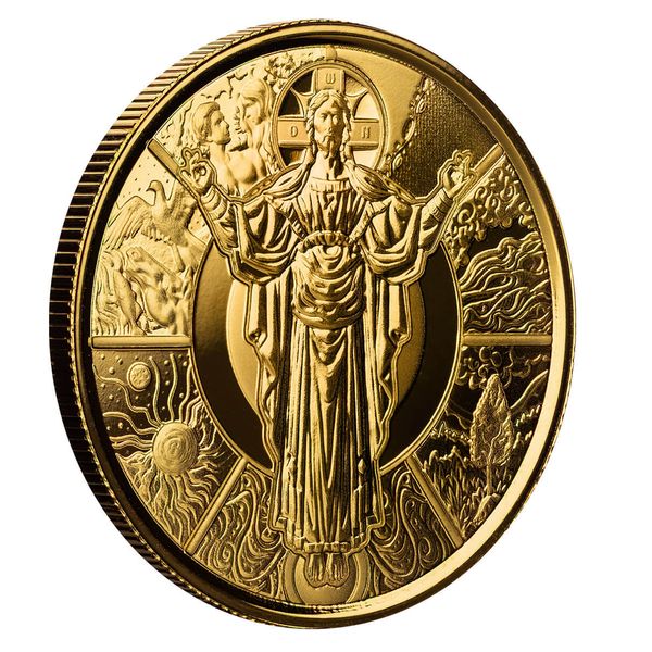 2024 Scottsdale Mint Samoa The Jesus Collection Genesis Jesus As Creator 1 Troy Ounce 9999 Fine Gold Coin 03