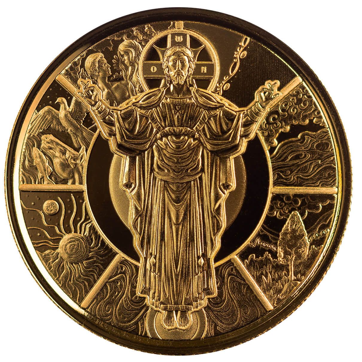 2024 Scottsdale Mint Samoa The Jesus Collection Genesis Jesus As Creator 1 Troy Ounce 9999 Fine Gold Coin 04