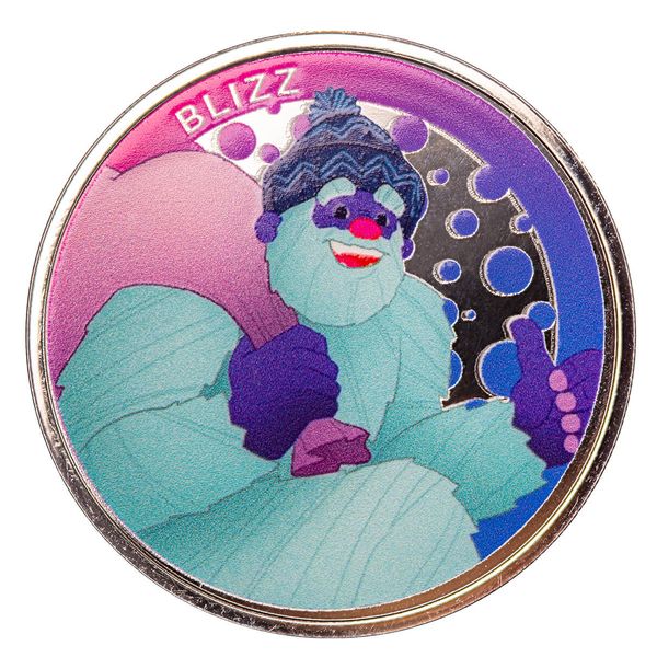 2024 Scottsdale Mint Blizz The Yeti Childrens 1 Troy Ounce 999 Fine Silver Color Proof Like Round 02