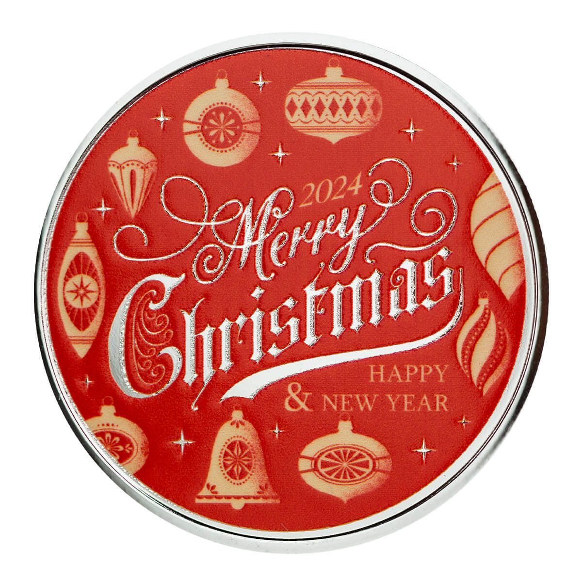 2024 Scottsdale Mint Christmas 1 Troy Ounce 999 Fine Silver Color Bars And Rounds 018