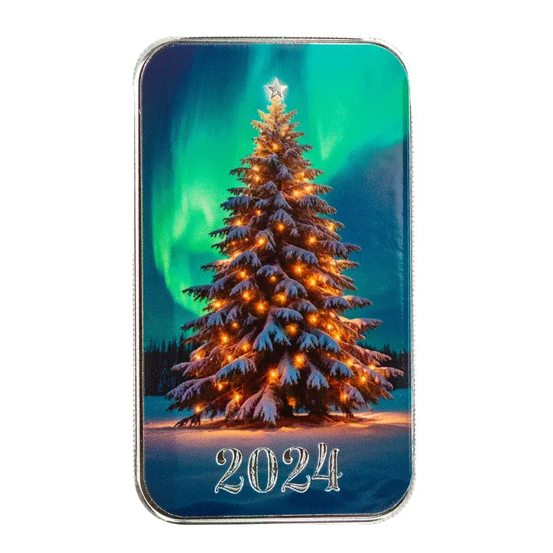 2024 Scottsdale Mint Christmas 1 Troy Ounce 999 Fine Silver Color Bars And Rounds 034
