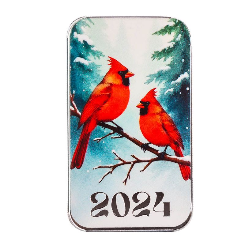 2024 Scottsdale Mint Christmas 1 Troy Ounce 999 Fine Silver Color Bars And Rounds 036
