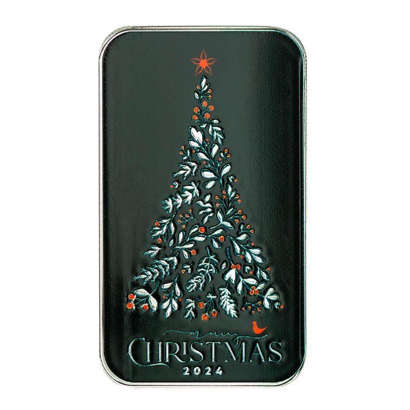 2024 Scottsdale Mint Christmas 1 Troy Ounce 999 Fine Silver Color Bars And Rounds 038