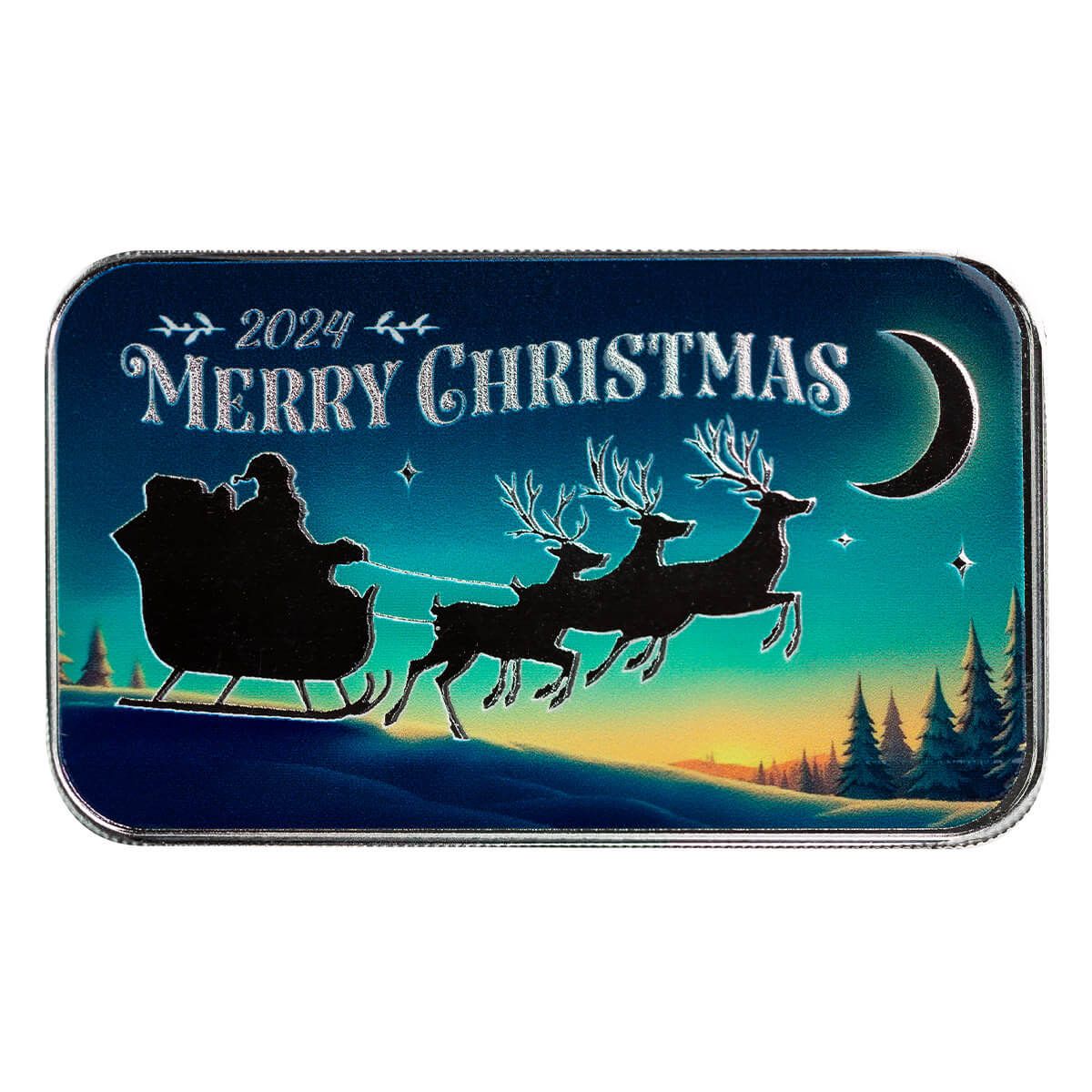 2024 Scottsdale Mint Christmas 1 Troy Ounce 999 Fine Silver Color Bars And Rounds 048