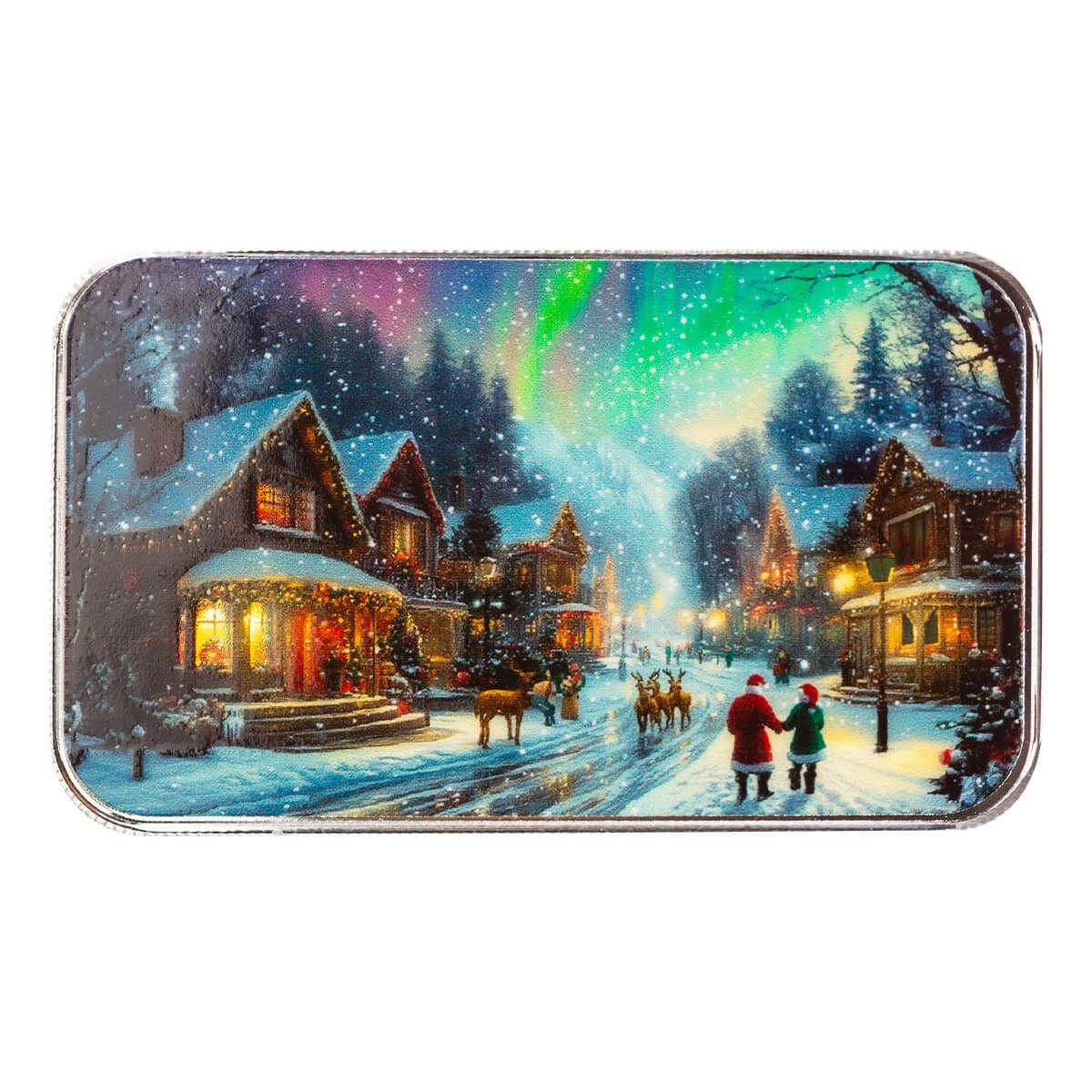2024 Scottsdale Mint Christmas 1 Troy Ounce 999 Fine Silver Color Bars And Rounds 050