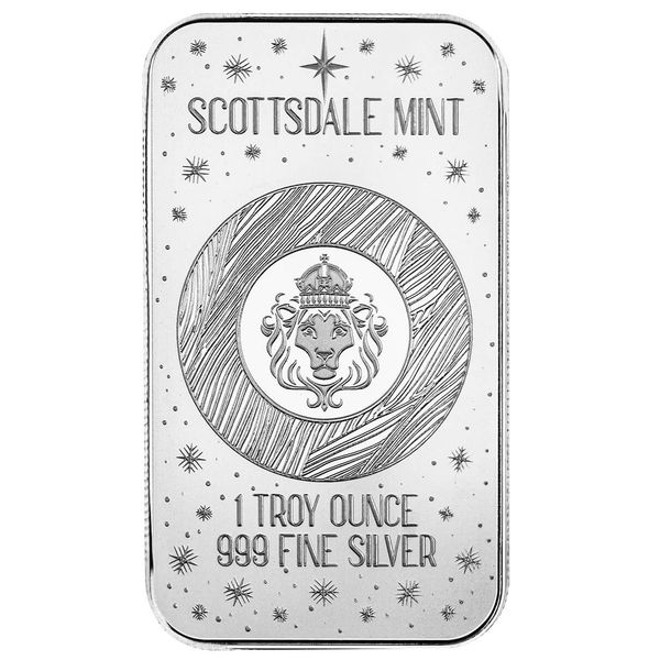 2024 Scottsdale Mint Christmas Holiday 1 Troy Ounce 999 Fine Silver Bar Back 02