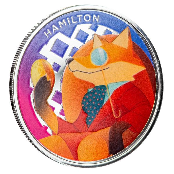 2024 Scottsdale Mint Hamilton The Fox Childrens 1 Troy Ounce 999 Fine Silver Color Proof Like Round 01