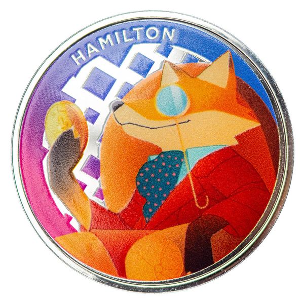 2024 Scottsdale Mint Hamilton The Fox Childrens 1 Troy Ounce 999 Fine Silver Color Proof Like Round 02