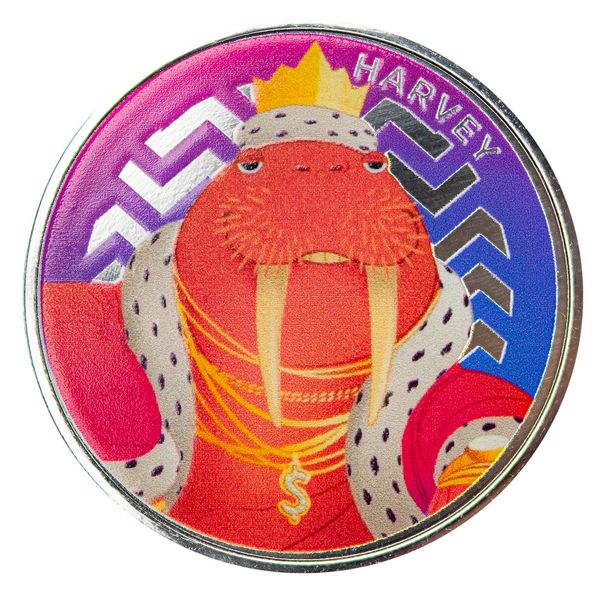 2024 Scottsdale Mint Harvey The Walrus Childrens 1 Troy Ounce 999 Fine Silver Color Proof Like Round 02