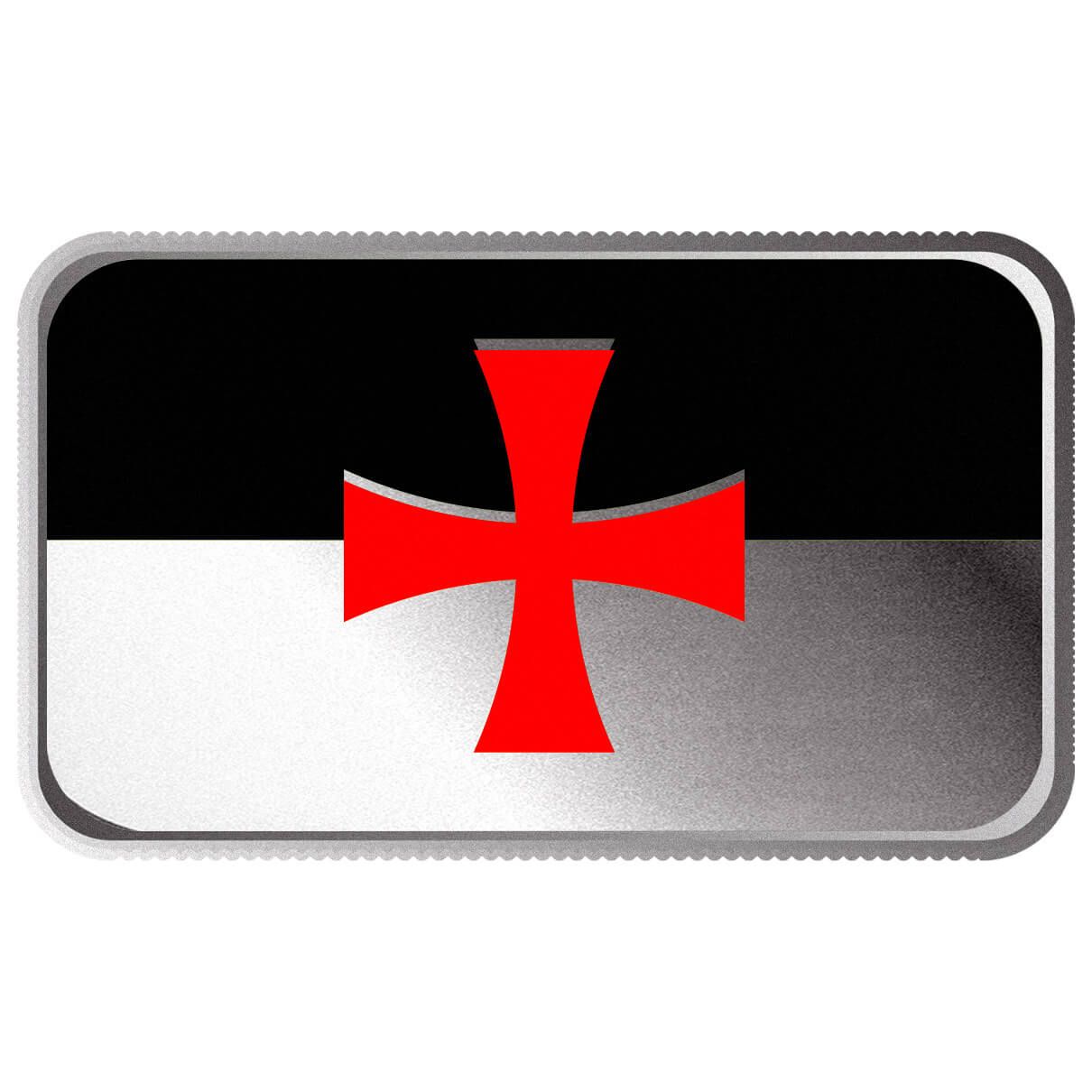 2024 Scottsdale Mint Historical Flag Series 1 Troy Ounce 999 Fine Silver Knights Templar