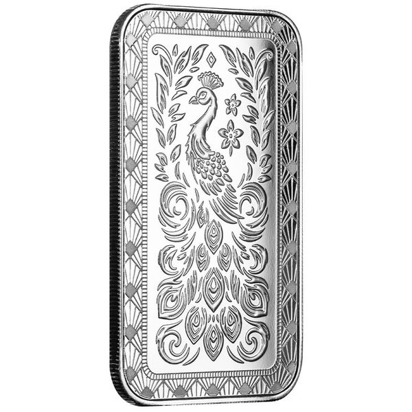 2024 Scottsdale Mint Marquee Peacock 1 Troy Ounce 9999 Fine Silver Bar 05