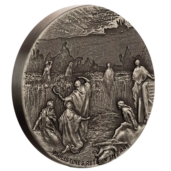 2024 Scottsdale Mint Niue Biblical Series Philistines Return The Ark 2 Troy Ounce 999 Fine Silver Antique Coin 02