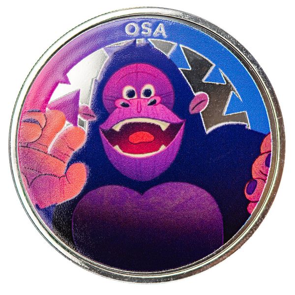 2024 Scottsdale Mint Osa The Gorilla Childrens 1 Troy Ounce 999 Fine Silver Color Proof Like Round 02