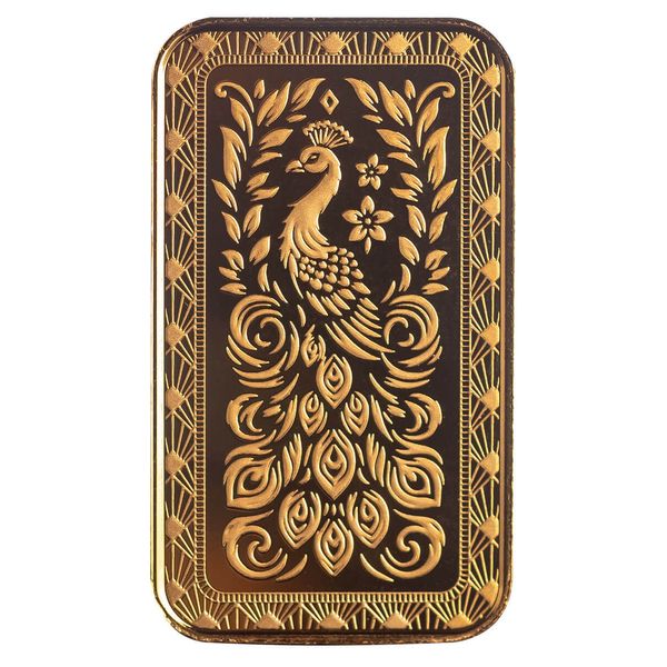 Scottsdale Mint Marquee Peacock 1 Troy Ounce 9999 Fine Gold Bar 07