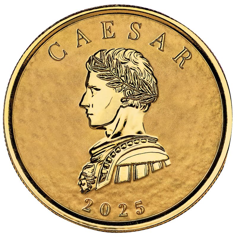 2025 Samoa Commander Series Julius Caesar 1 Troy Oz 9999 Gold Legal Tender Coin