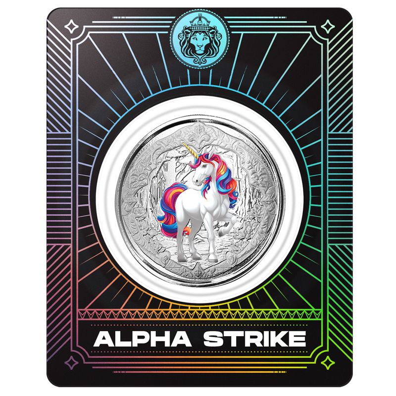 2024 Scottsdale Mint Fiji Unicorn In The Forest 1 Troy Ounce 999 Fine Silver Color Proof Rainbow 10