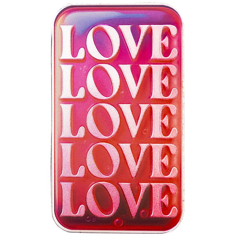 2025 Love Love Love Scottsdale Mint 1 Troy Ounce 999 Fine Silver Color Bar 16
