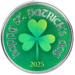 2025 Scottsdale Mint Happy St Patricks Day 2025 1 Troy Ounce 999 Fine Silver Round 01