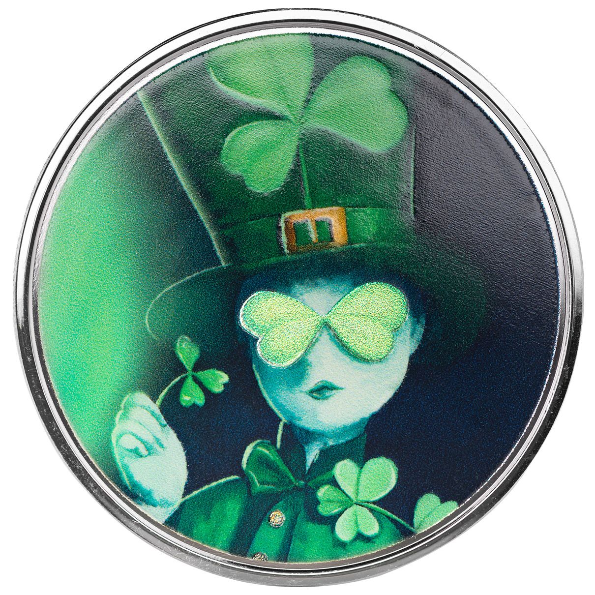 2025 Scottsdale Mint Mr Shamrock 1 Troy Ounce 999 Fine Silver Round 02