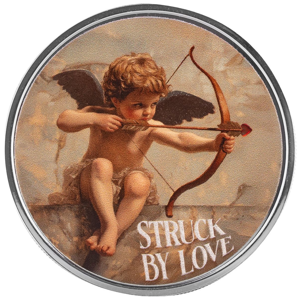 2025 Scottsdale Mint Struck By Love 1 Troy Ounce 999 Fine Silver Round 2