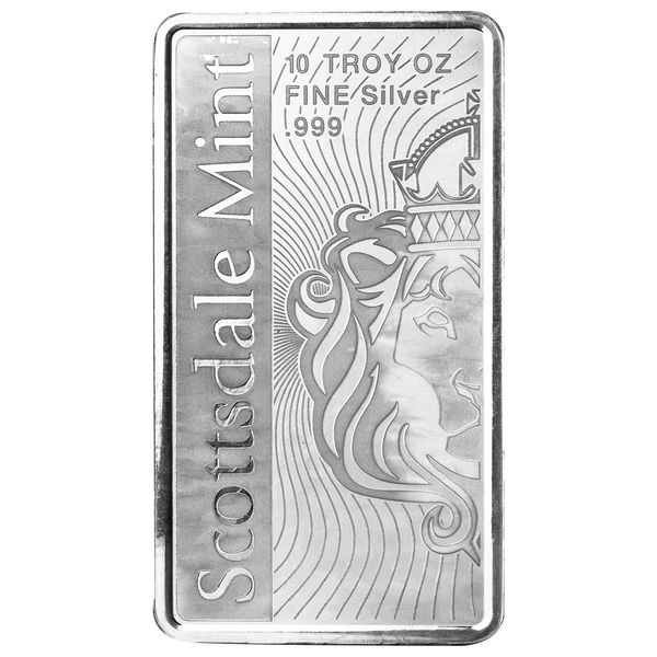 2025 Scottsdale Mint Vortex 10 Troy Ounces 999 Fine Silver Bar 08