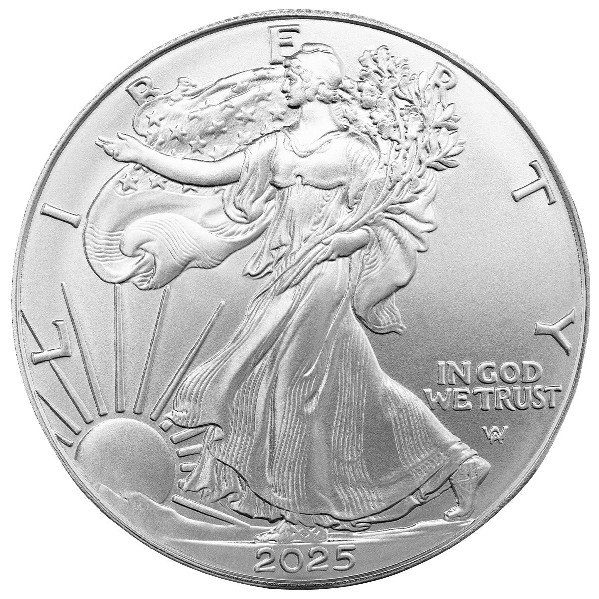 2025 United States Of America Mint Eagle And Walking Liberty 1 Troy Ounce 999 Fine Silver Legal Tender 1 Dollar Coin 10 1