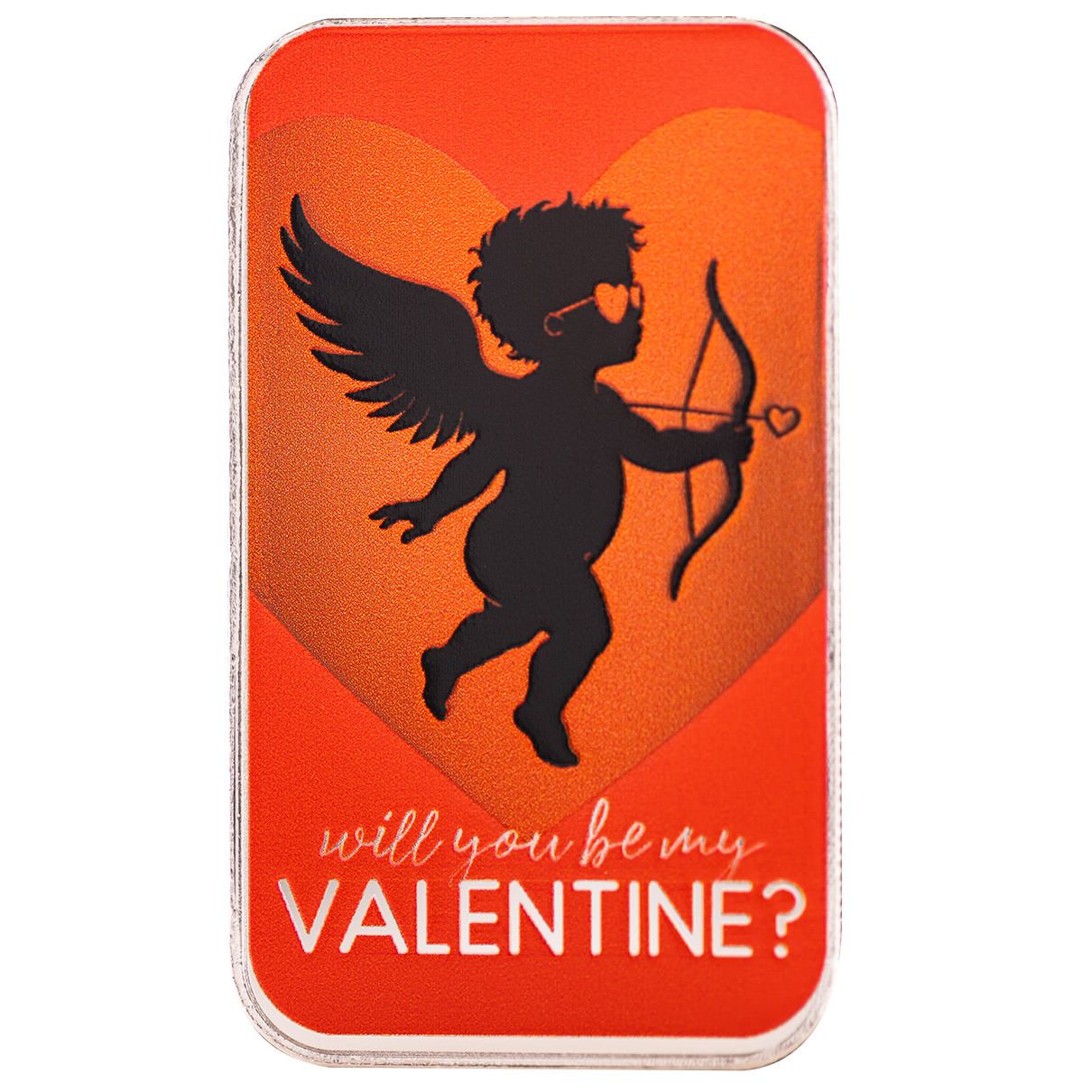 2025 Will You Be My Valentine Scottsdale Mint 1 Troy Ounce 999 Fine Silver Color Bar 27