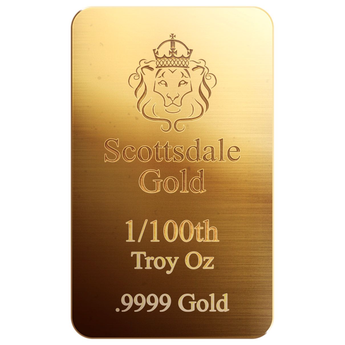 Lion Scottsdale Mint 100th Troy Ounce 9999 Fine Gold Bar 06