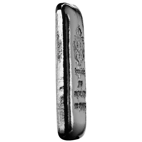 Scottsdale Mint Lion 100 Grams 999 Fine Silver Cast Bullion Bar 19