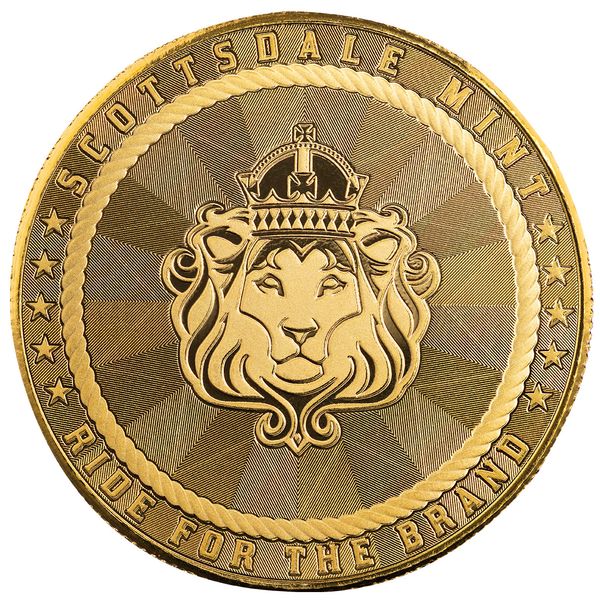 Scottsdale Mint Rifleman With Buffalo Privy 1 Troy Oz 9999 Fine Gold Round 01