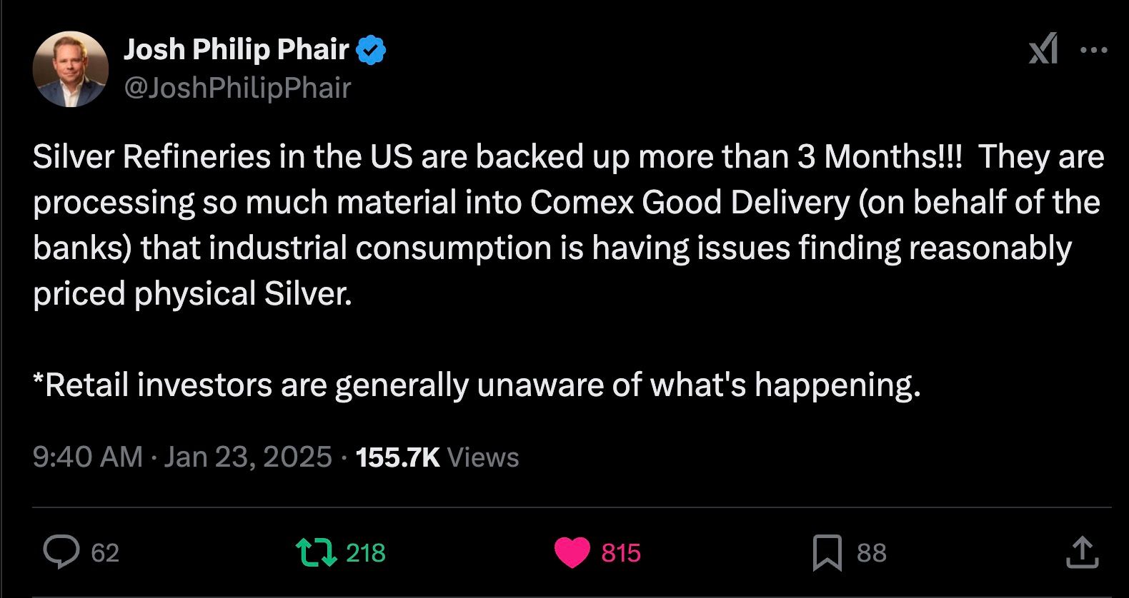 Josh Phair Silver Refineries