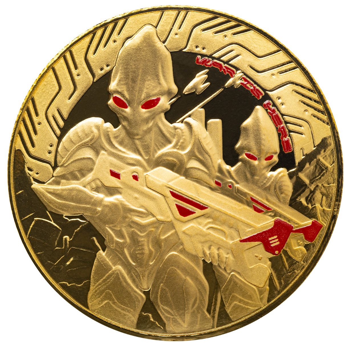 2024 Scottsdale Mint Samoa Alien Battle Is Here 1 Troy Ounce 9999 Fine Gold Proof Color Coin 02
