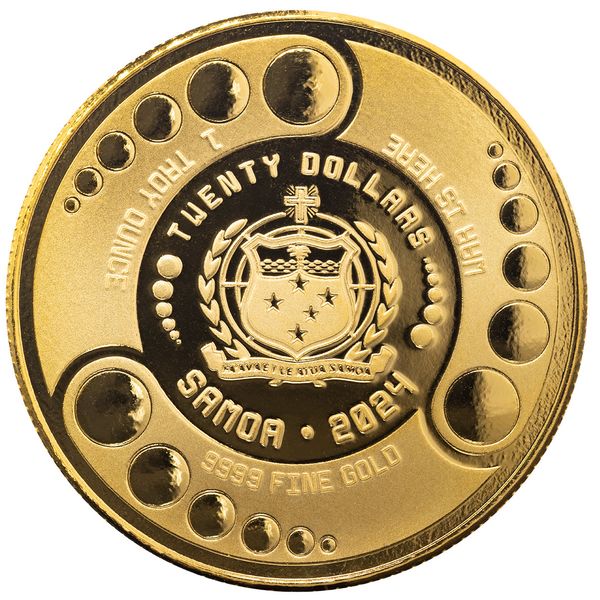 2024 Scottsdale Mint Samoa Alien Battle Is Here 1 Troy Ounce 9999 Fine Gold Proof Color Coin 04